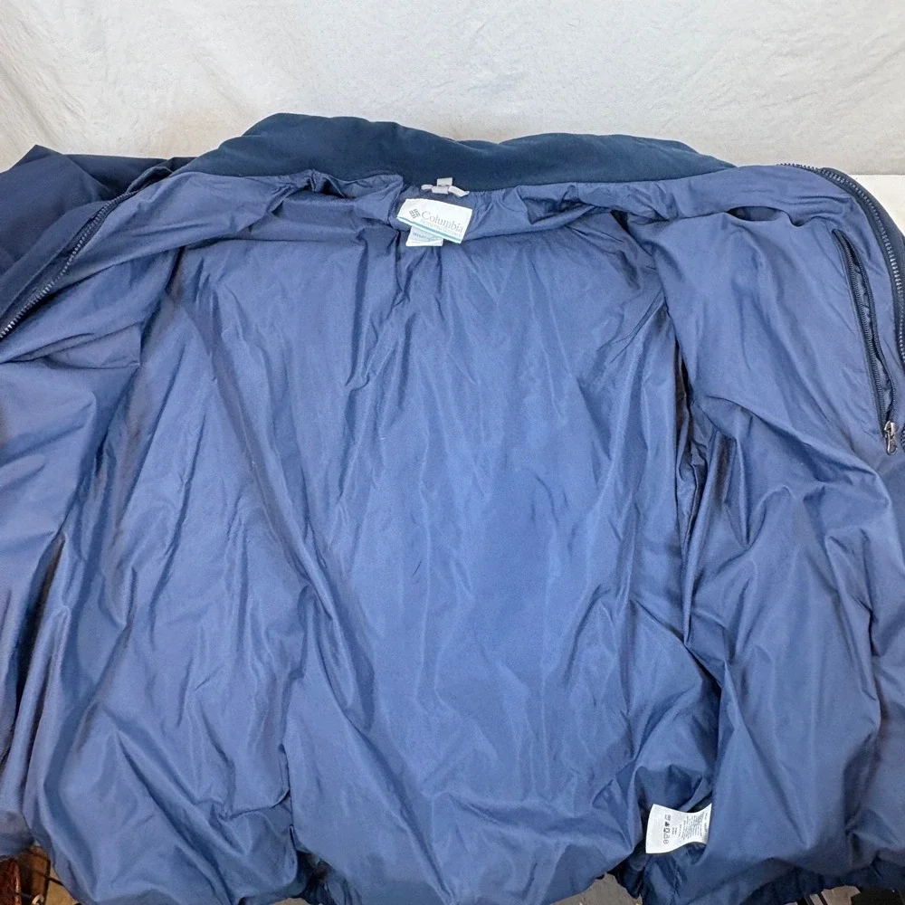 Columbia Eager Air Interchange Jacket Mens 2XL Blue Hooded Full Zip Shell Only